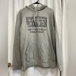 Vans Mens Sweatshirt Hoodie Grey Size Medium